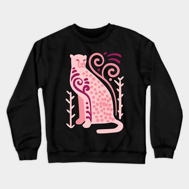 Floral Pink Cat Crewneck Sweatshirt by Urban_Vintage